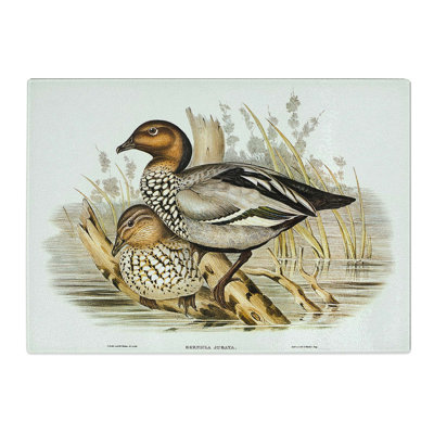 Tempered Glass Maned Goose by Elizabeth Gould Chopping Board