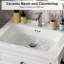 Meuble-lavabo suspendu de 61 cm avec lavabo en céramique-1724868584