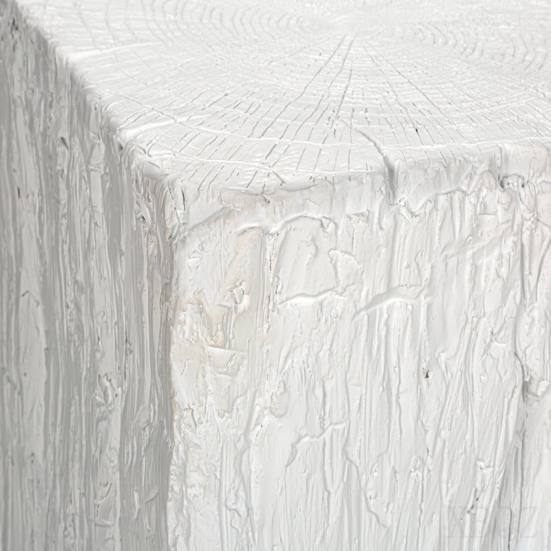 Table d'appoint, H 25 po, intérieur ou extérieur, bout, table de chevet, table d'appoint, carré, salon, chambre à coucher, blanc, contemporain, moderne