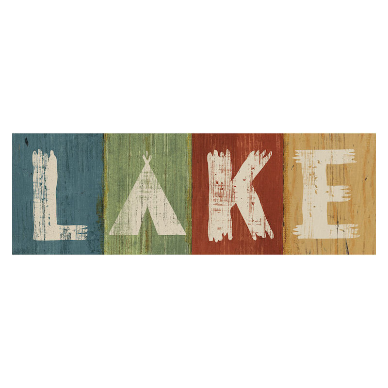 « lake predépôting », art textuel sur toile tendue, H 12 po x l 36 po x P 1,5 po