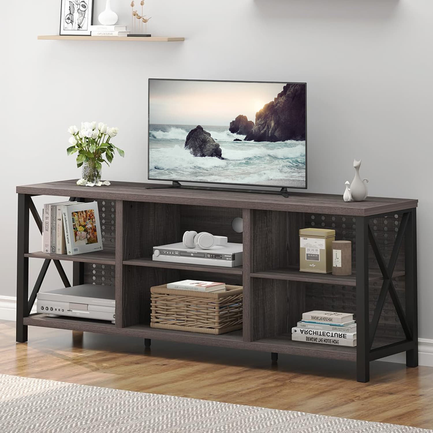 Gracie Oaks Elaina 63'' Media Console | Wayfair