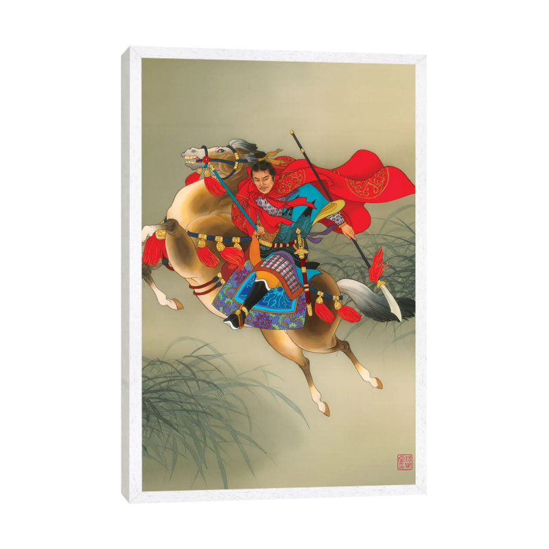 Yue Fei - Painting on Canvas, White Framed, 101.6 cm H x 66.04 cm W