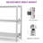 Nazifah 36'' W Stainless Steel Shelving Unit