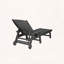Ensemble de chaise longue surdimensionnée 3 pièces avec table d'appoint, roues et porte-gobelet-1056339980
