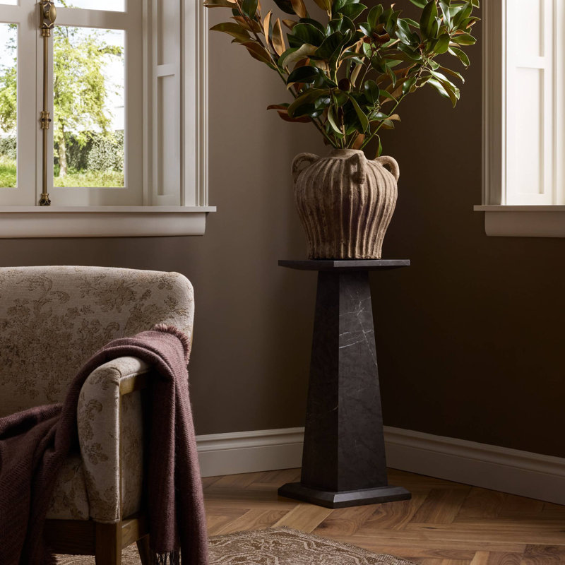 Piédestal Ellric 40 po, Grey Italian Marble
