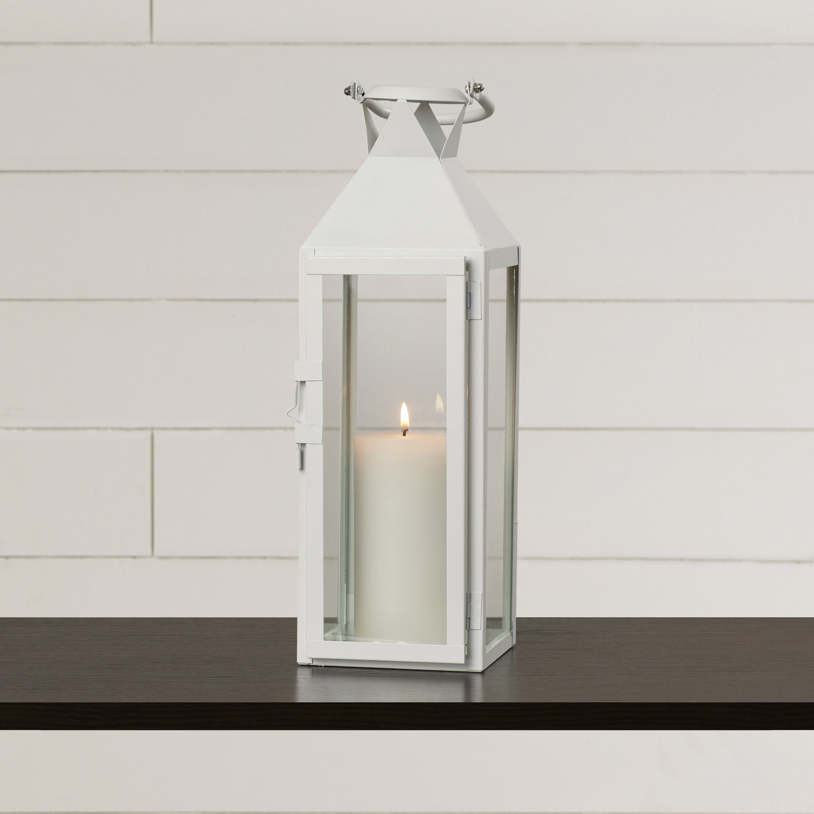 Artemesia 15.25'' Tabletop Lantern, White, 18.63" H x 5" W x 5.5" D