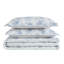  Ensemble de courtepointe en coton blanc / bleu standard-458320730