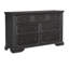 Commode traditionnelle de 7 tiroirs de rangement en bois de style chambre à coucher 1 pièce style rustique