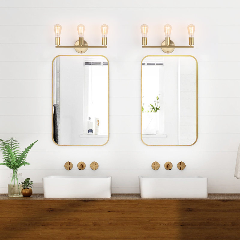 Lurean 3 - Light Dimmable Vanity Light, Gold