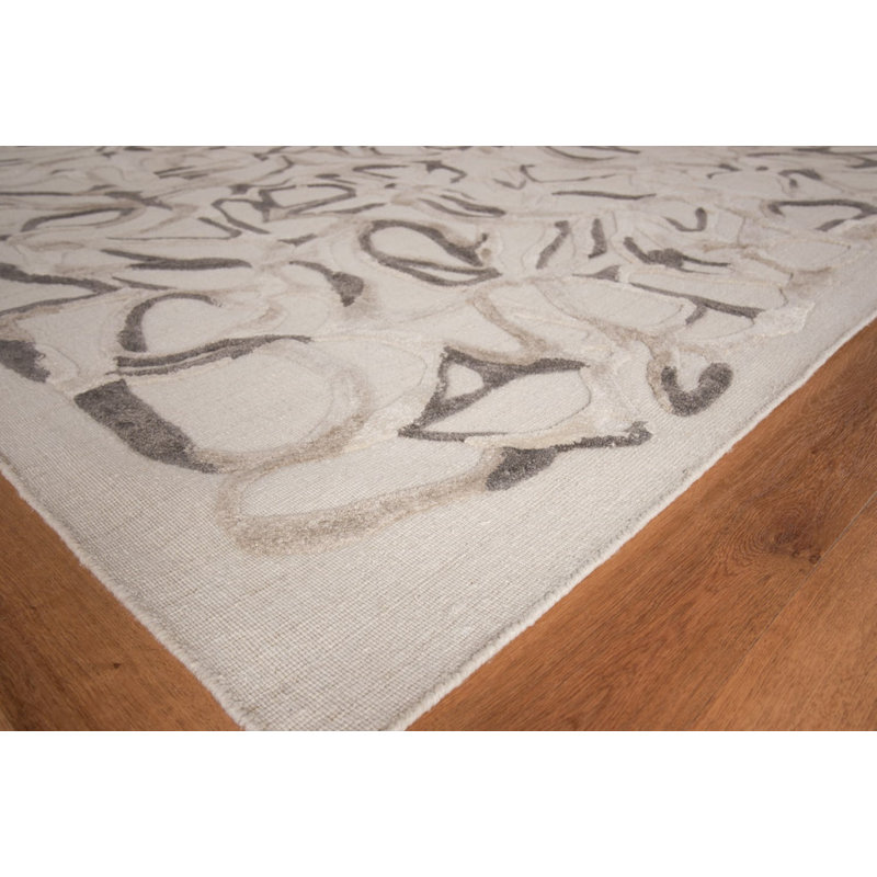 Goudy Hand Woven Wool Abstract Area Rug, Rectangle 2' x 3'