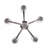 Venicia 5 - Light Glass and Steel Dimmable Empire Chandelier-1774624977