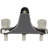 Mobile Home RV Tub Shower Center Set Faucet 2 Handle Chrome With Clear Acrylic Handles 3156X