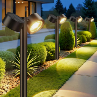 Polished Nickel Solar Powered Pathway Light