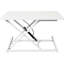 Station de travail blanche à hauteur réglable avec plateau à clavier, vérin pour bureau d'ordinateur portable à mouvement contrôlé, pour ordinateur portable, plateau sur mesure