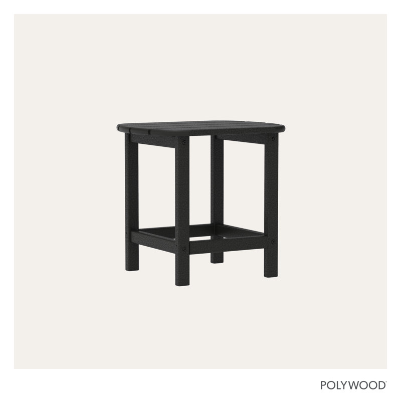 POLYWOOD South Beach 18" Side Table, Black