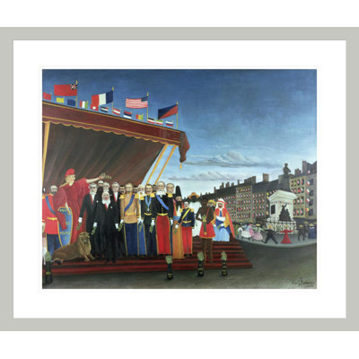 Représentants des forces saluant la République comme un signe de paix par Henri Rousseau, impression giclée encadrée
