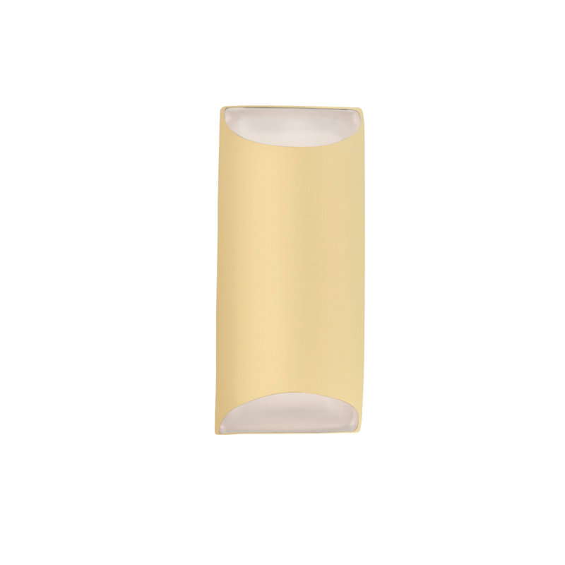 Applique murale en céramique Beda, H 13,75 po x l 7 po x P 4 po, Jaune atténué