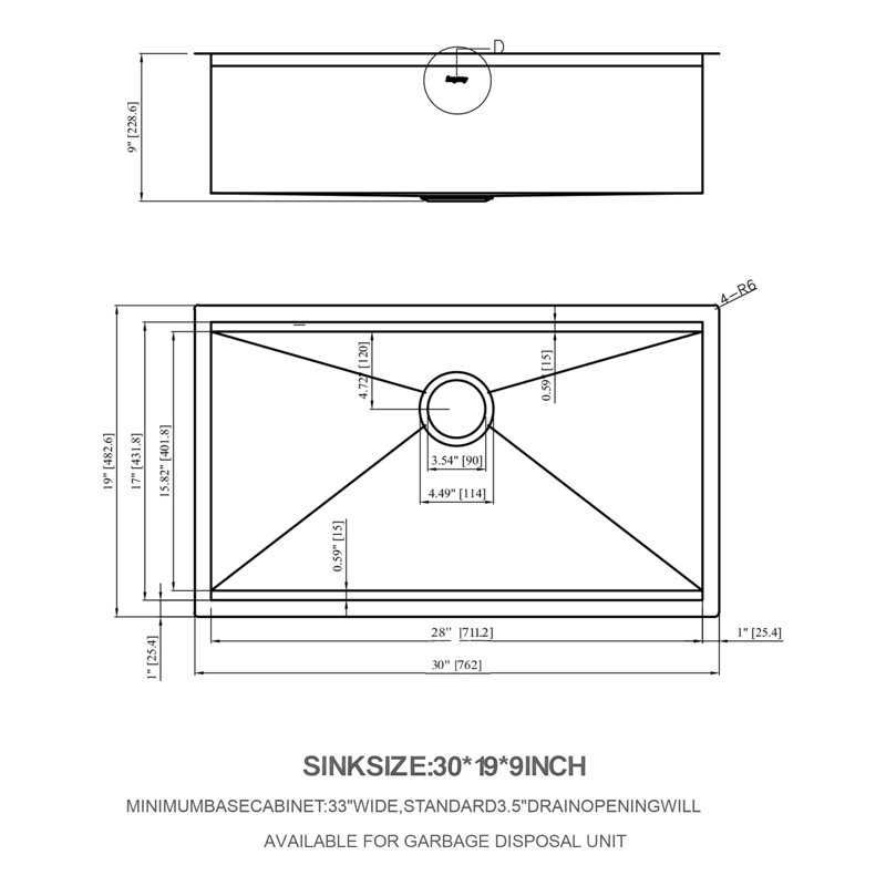 Évier de cuisine encastré de 30 pouces, acier inoxydable 304 de calibre 16, fonctionnement silencieux avec coussin de 3 m, et options de poste de travail interchangeables