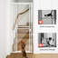 201 cm Extra Tall Transparent Metal Frame Cat Gate, Fits Wide Openings-1076805277-1337405696