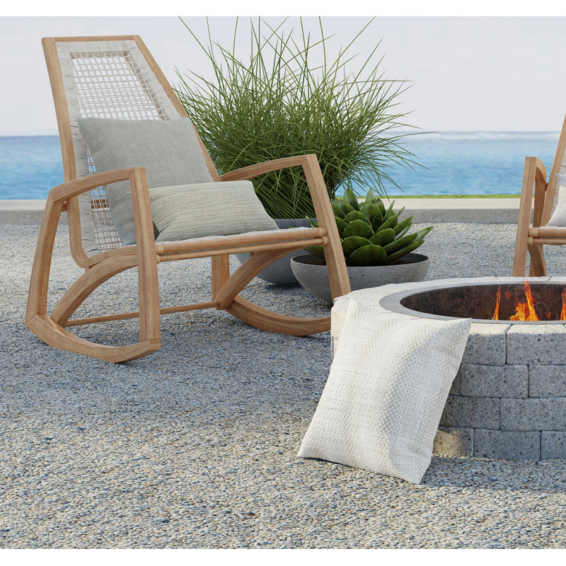Legato Square Indoor/Outdoor Pillow Cover & Insert, 18" x 18", Shell