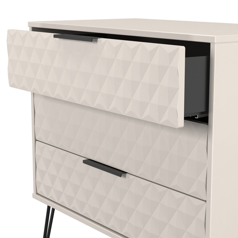 Talita 77cm W 3 - Drawer Chest of Drawers, Beige