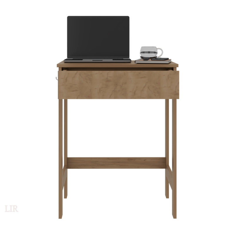 Bureau d'ordinateur Hills avec 2 tablettes latérales et surface de travail spacieuse pour les bureaux à domicile modernes