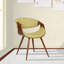 Chaise de salle à manger rembourrée de style Mid-Century avec finition en bois Kaleem-19477889-114688011