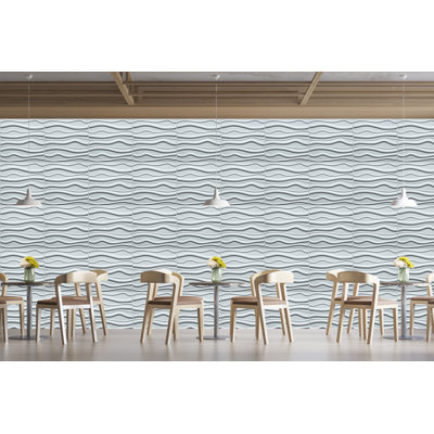 Panneau mural 3D blanc 19,7 po x 19,7 po Falkirk Ross