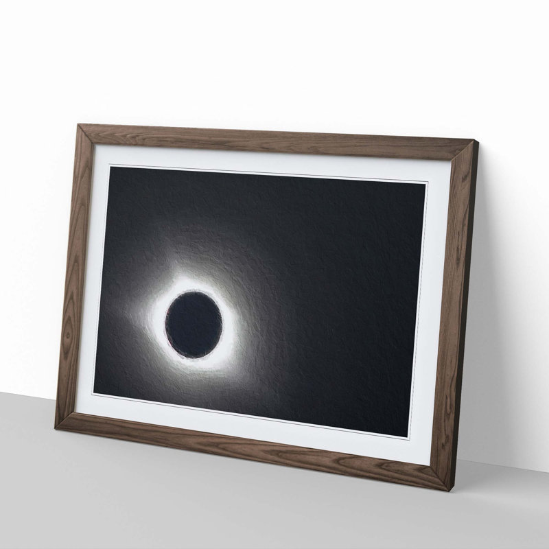 Total Eclipse of the Moon - Picture Frame Painting Print, 36cm H x 48cm W x 2cm D, Walnut Framed