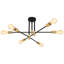 Plafonnier semi-encastré linéaire moderne à 6 lumières de style lustre spoutnik 27,56 po Eiren-739121767