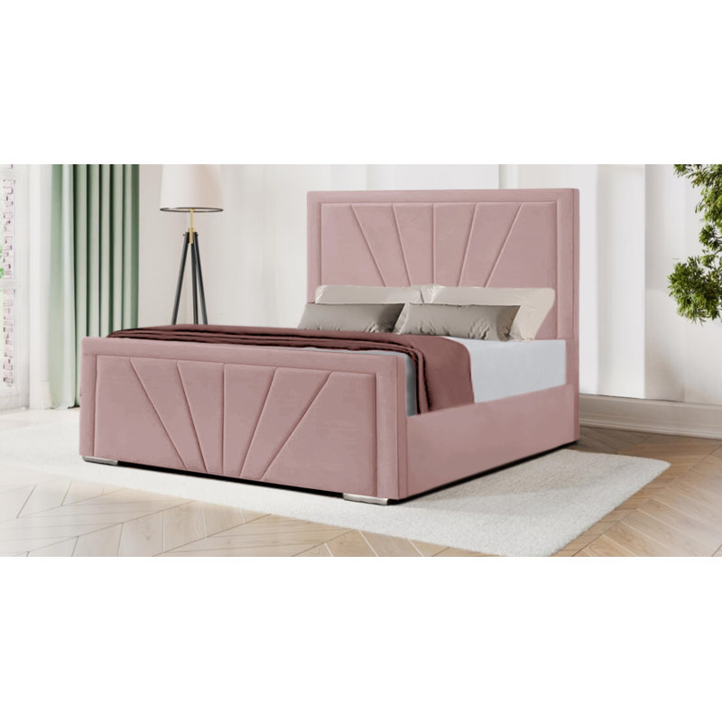 Valeria Upholstered Bed, King, Pink