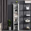 Grande armoire de rangement autoportante pour salle de bain avec tablette à 2 niveaux et 2 armoires, organisateur étroit pour les petits espaces