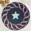Napperon patriotique rond avec perles USA