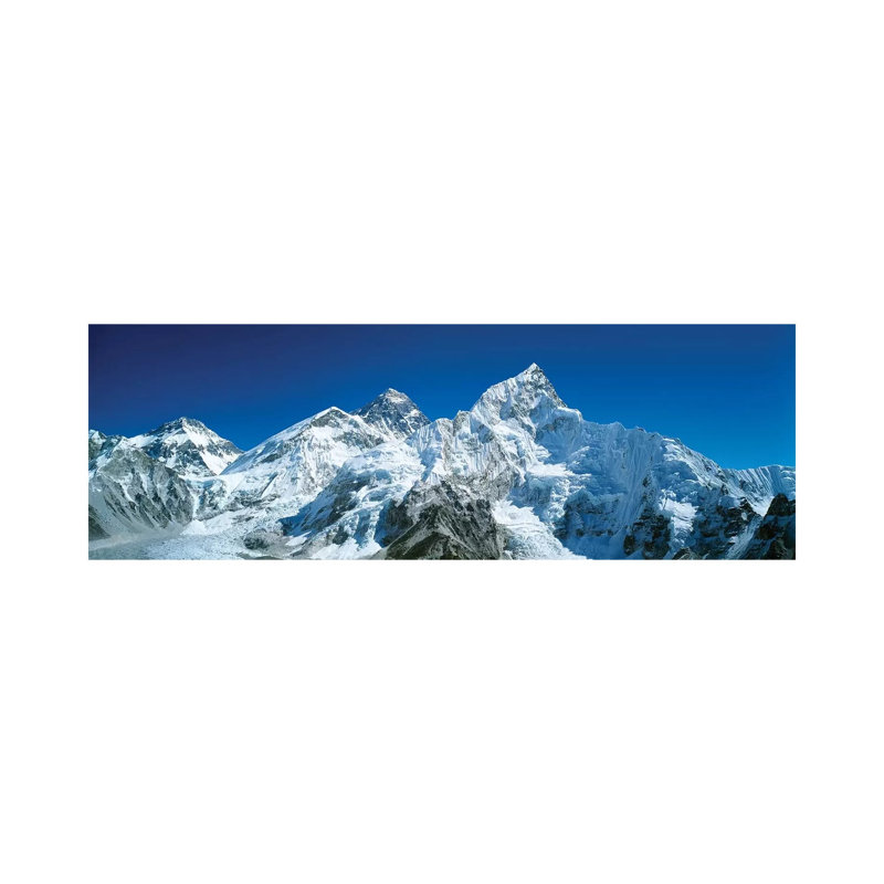 Low Angle View Of Snowcapped Mountains, Himalayas, Khumba Region, Nepal - Wrapped Canvas Panoramic Print
