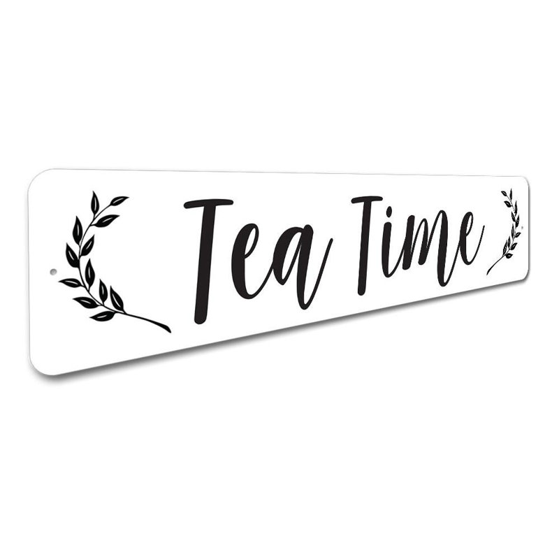 Plaque en aluminium Tea Time, H 6 po x l 24 po x P 0,06 po
