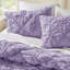 Édredon très grand mauve à motif floral avec attaches décoratives et broderie décontractée, confort douillet, utilisation toutes saisons, matelassage en microfibre lavable à la machine, motif douillet pour une bonne nuit de sommeil-128860320-128860326