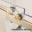 Porte de douche coulissante semi-sans cadre, verre transparent de 60 po avec bordure dorée