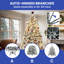  Arbre de Noël artificiel floqué / givré 6 pi, arbre de Noël avec lumières DEL préinstallées