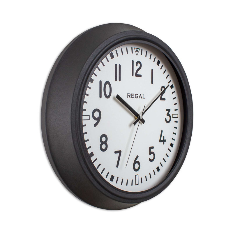 Stylish Decorative Metal Wall Clock, 15.7 x 15.7 inches | 90% Metal / 10% Glass, Silent Sweep Movement | Elegant Black Design Perfect for Living Room, Office & Kitchen Décor, Modern & Functional Home Accent