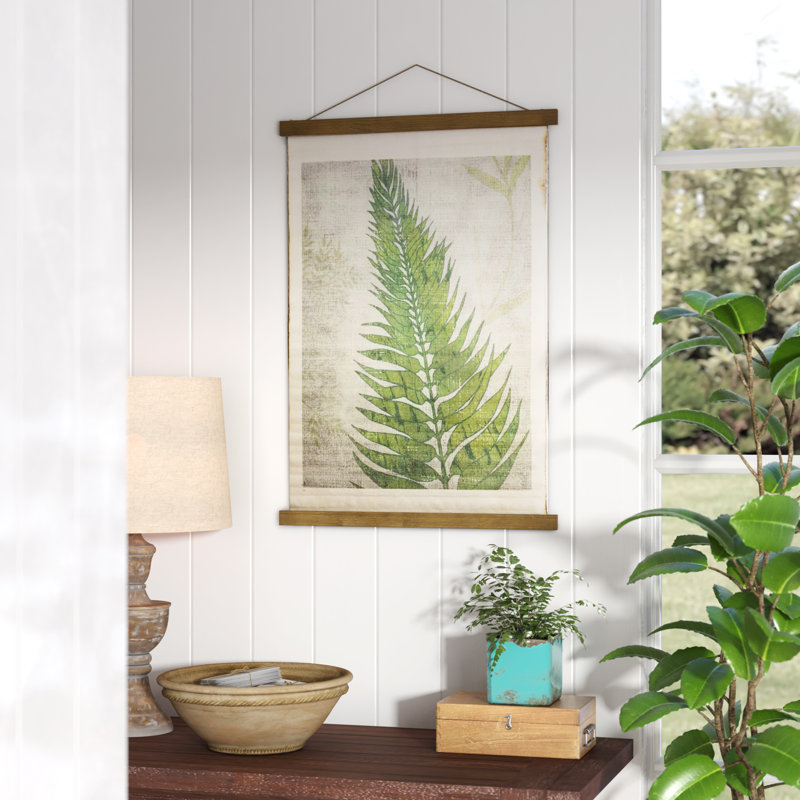 Fern Leaf Scroll Cotton Tapestry