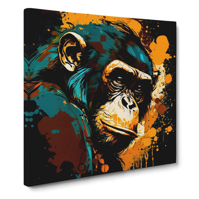 Monkey Expressionism - Wrapped Canvas