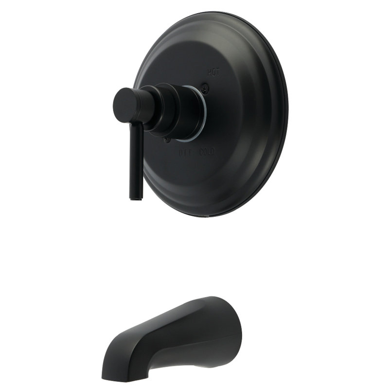 Kingston Brass Concord Single-Handle Pressure Balanced Tub Faucet, Matte Black