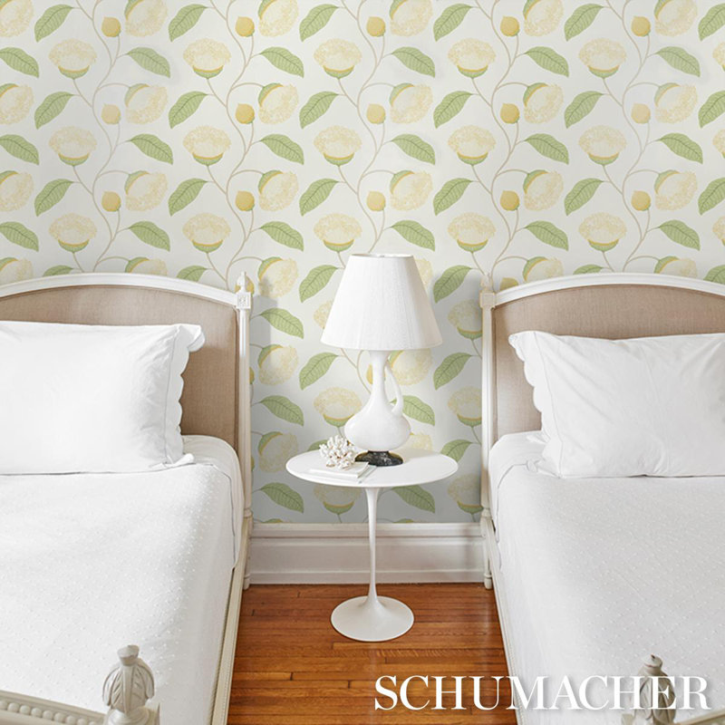Celinda Floral Non-Woven Wallpaper Roll, Citrus