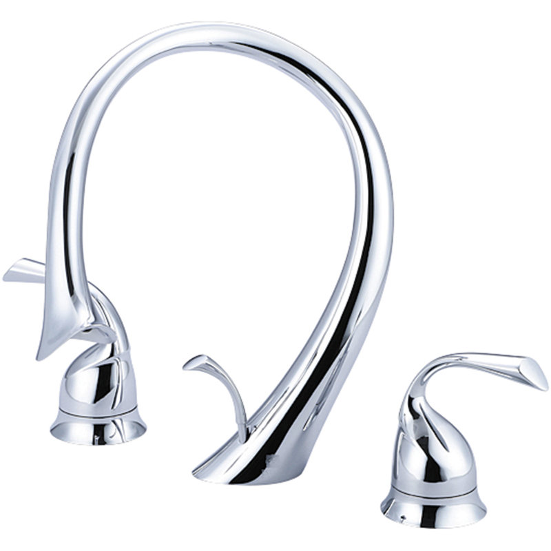 Robinet espacé avec ensemble de drain Calla, Chrome poli