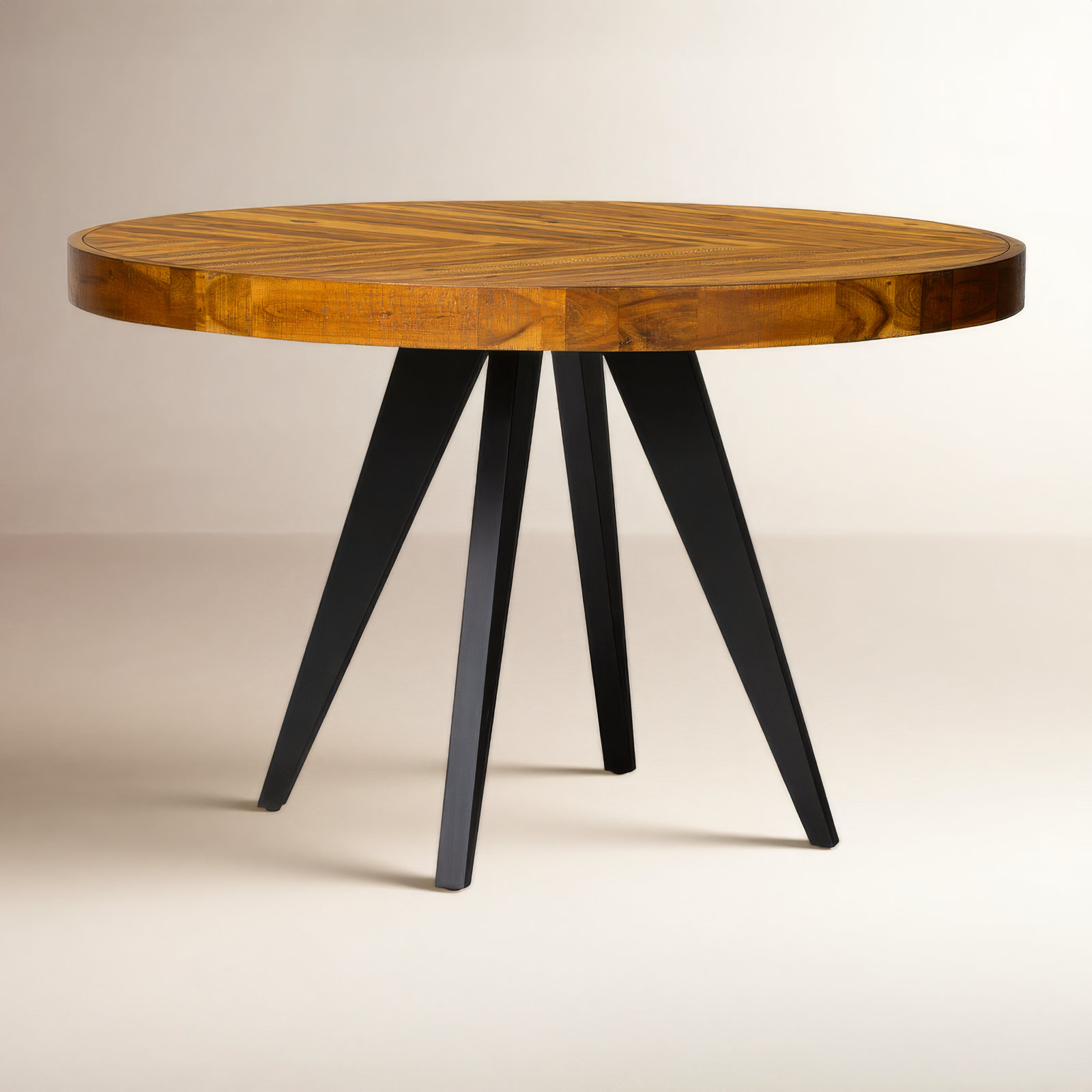 Carlo Round Dining Table, Brown, 30" H x 48" W x 48" D