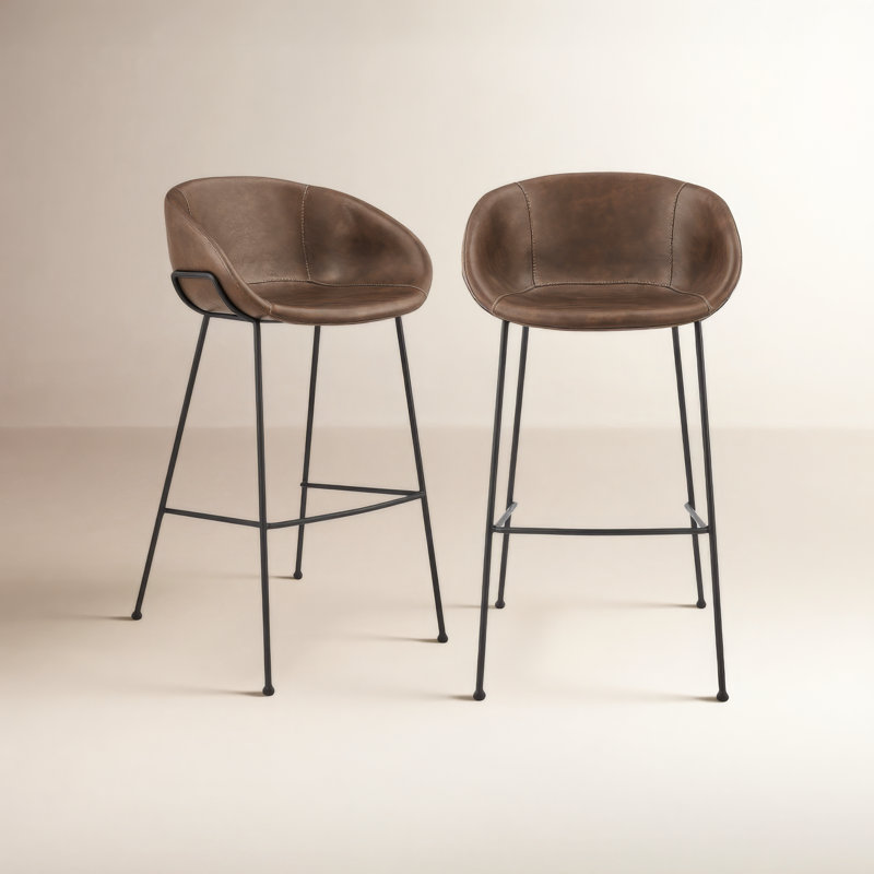 Tabouret de bar et de comptoir Ardea, Tabouret de bar (siège d'une hauteur de 29,93 po), Noir