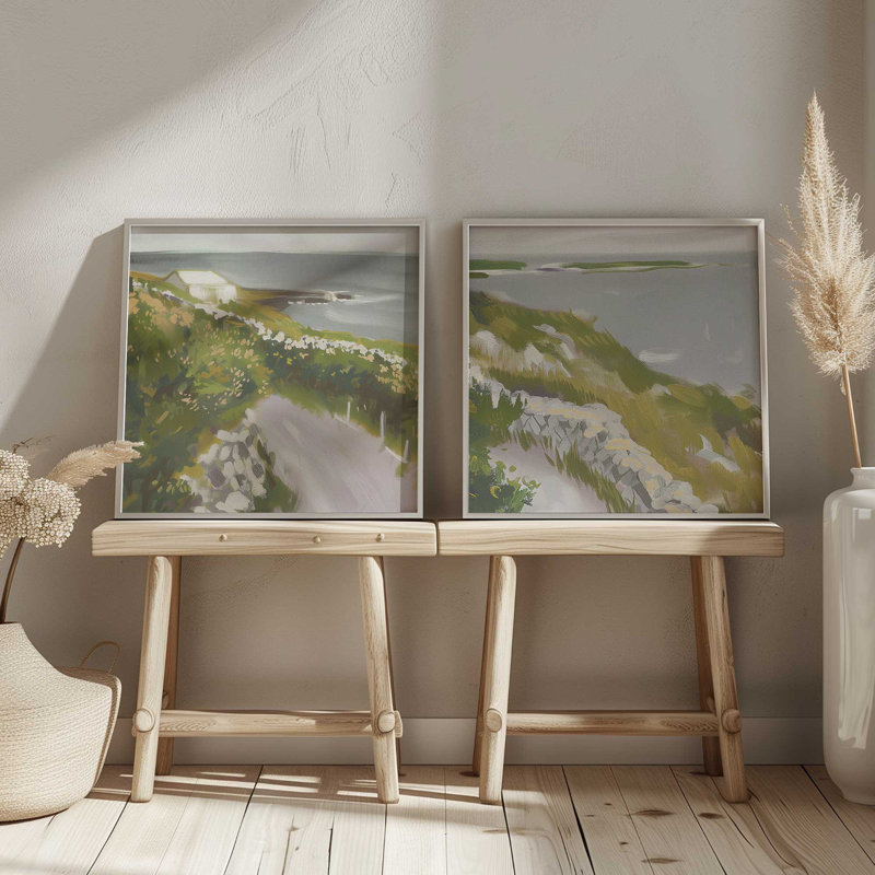 «Floral Coastal Walk», Zinc patiné, H 13,75 po x l 13,75 po
