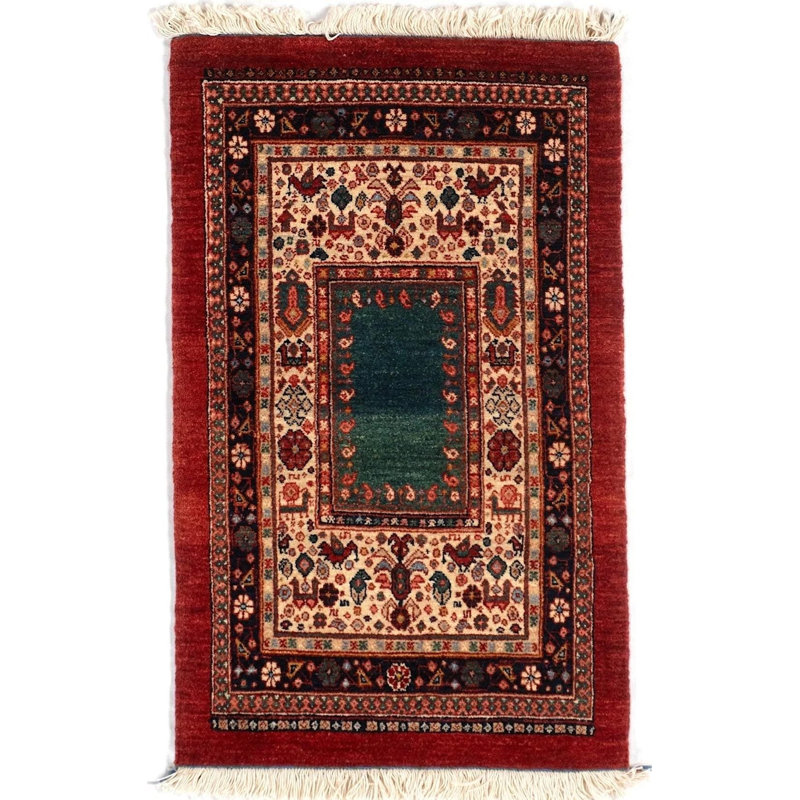 Tapis décoratif en laine noué à la main Qashqaii