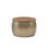 Synthia Hammered Metal Drum Coffee Table with Storage and Wooden Top