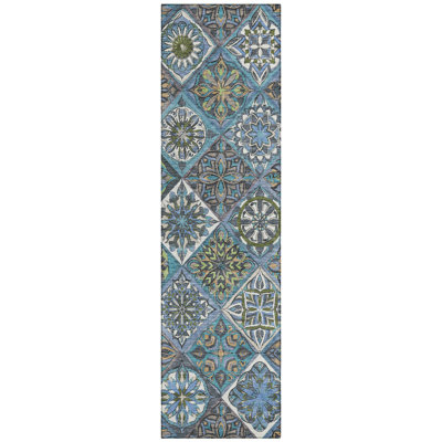 Machine Washable Indoor/Outdoor Layton ACN2256 Panels Rug